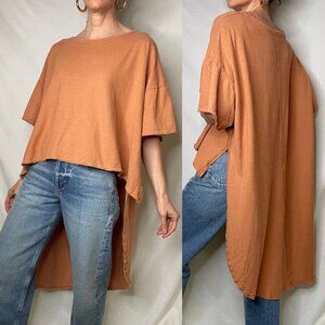 Free People FR Beach Cotton Hemp Hi-Low Tunic Size M